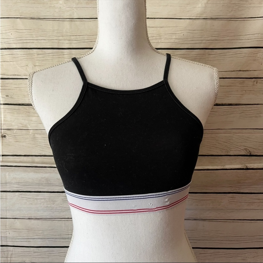 American Apparel Halter Crop Top Sports Bra, Women's Size XS